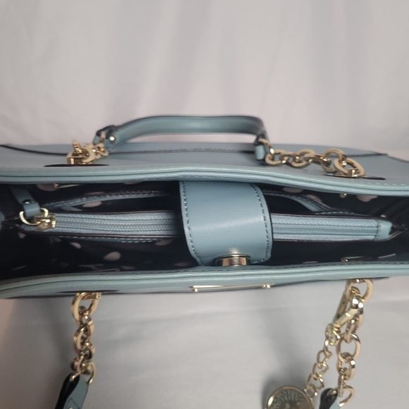 Anne Klein Coast Is Clear Ice Baby Blue Shoulder Bag Gold Hardware - Picture 11 of 15